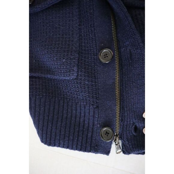 Banana Republic Men's Sz M True Navy Heritage Four Pocket Sweater Jacket - Picture 6 of 7